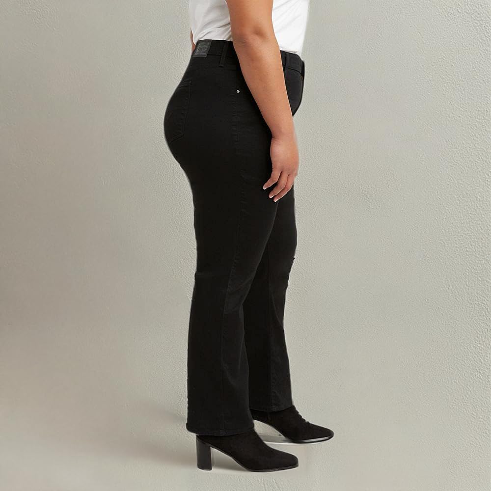 Женские джинсы Levi's 724 с высокой талией (большие размеры), Soft Black — фото 4