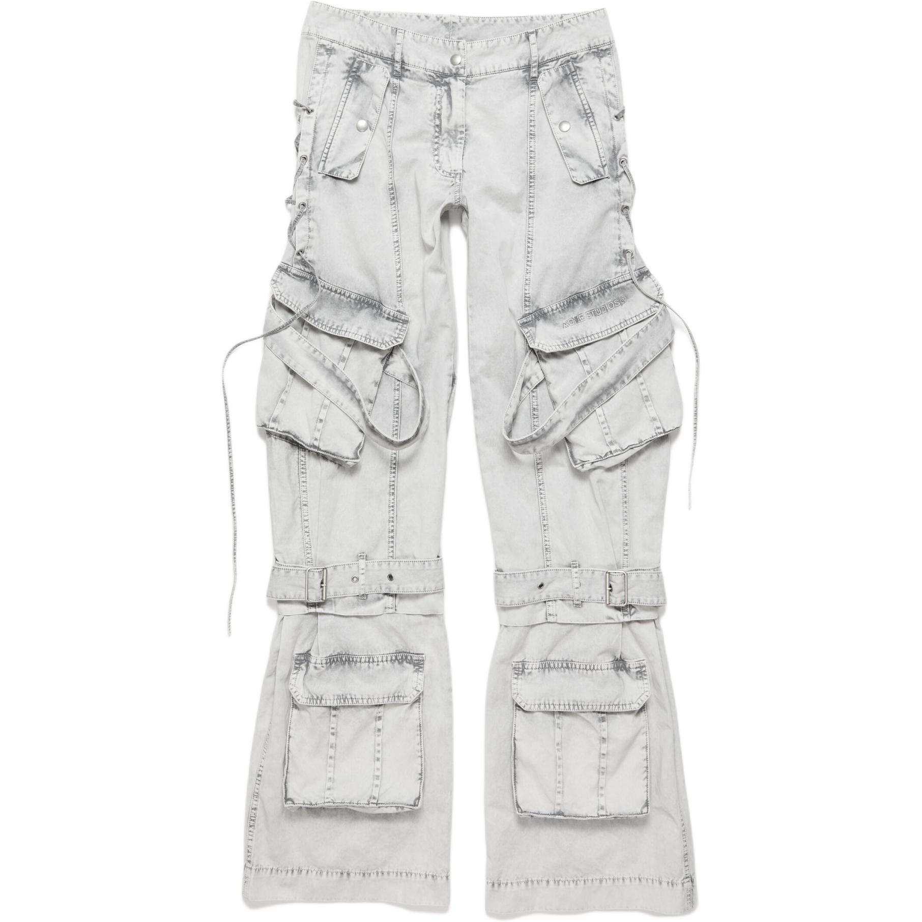 

Карго брюки из твила Acne Studios, белый