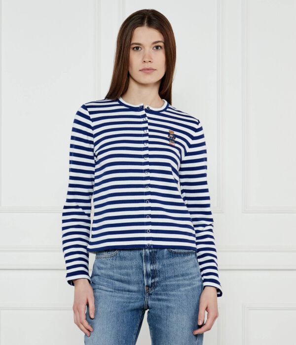 

Свитер Polo Ralph Lauren Regular Fit на пуговицах, синий / белый