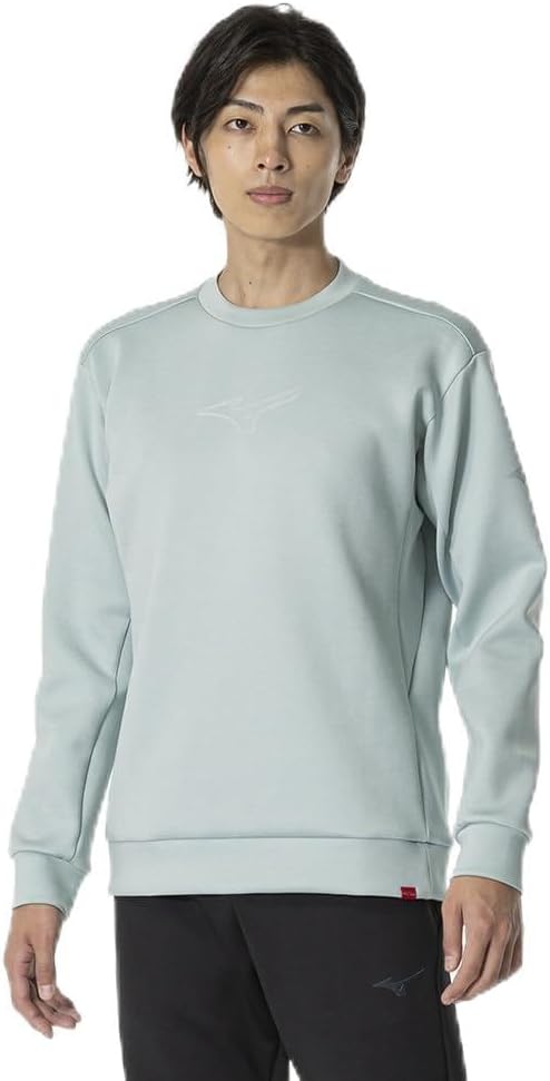 

Спортивная толстовка MIZUNO Training Wear, круглый вырез, удобная для движений, унисекс, для взрослых, размер 32MCA052, мятно-зеленый вересковый