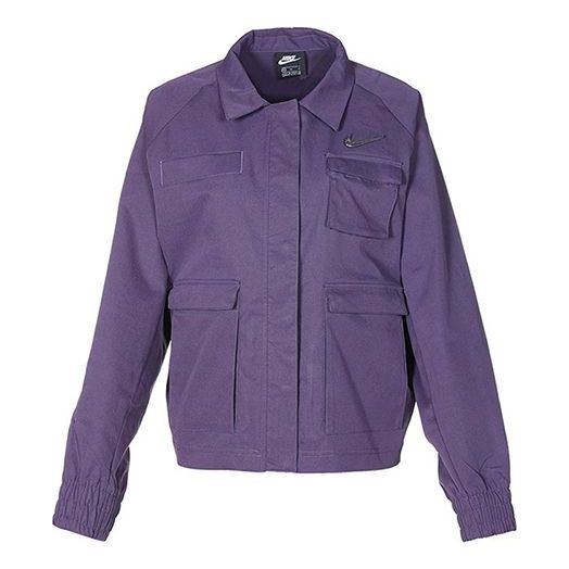 

Куртка (WMNS) Nike Sportswear Swoosh Sports Cargo Multiple Pockets Woven Jacket Purple CZ8900-573