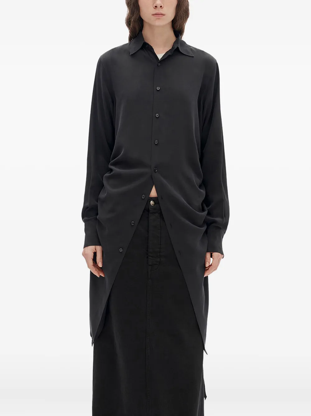 

Креповая рубашка Halina Ann Demeulemeester, черный