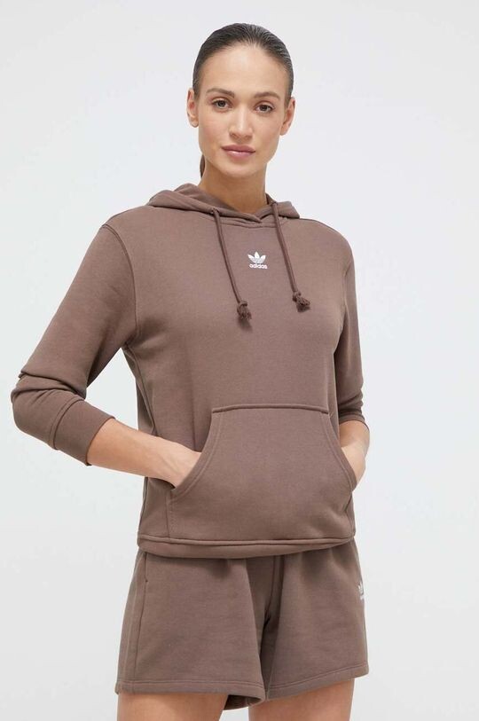 

Хлопковая толстовка adidas Originals, коричневый