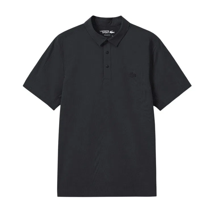 Мужское поло Lacoste, умеренный крой, 031/черный