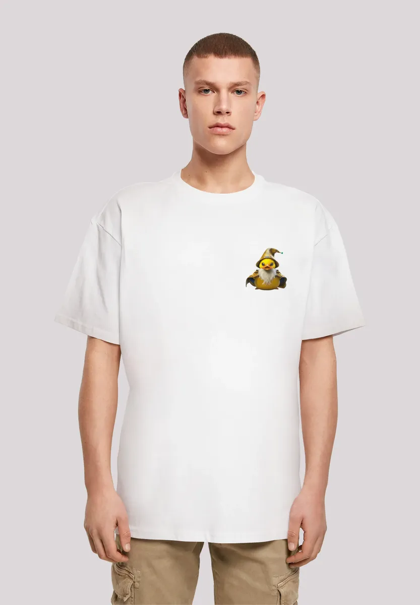 

F4NT4STIC Футболка "Rubber Duck Wizard TEE OVERSIZE", принт, белый