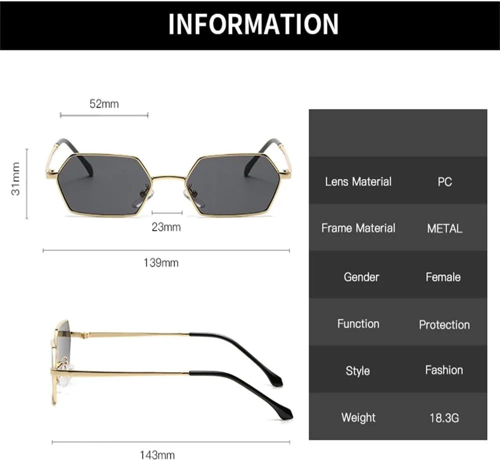 

Персонализированные женские солнцезащитные очки в маленькой оправе, ретро-солнцезащитные очки, модные мужские очки для уличной фотографии LOVQZAOF, Gold Black