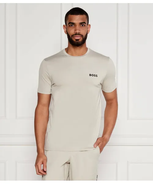 

Футболка Check Touch Slim fit Boss Green, бежевый