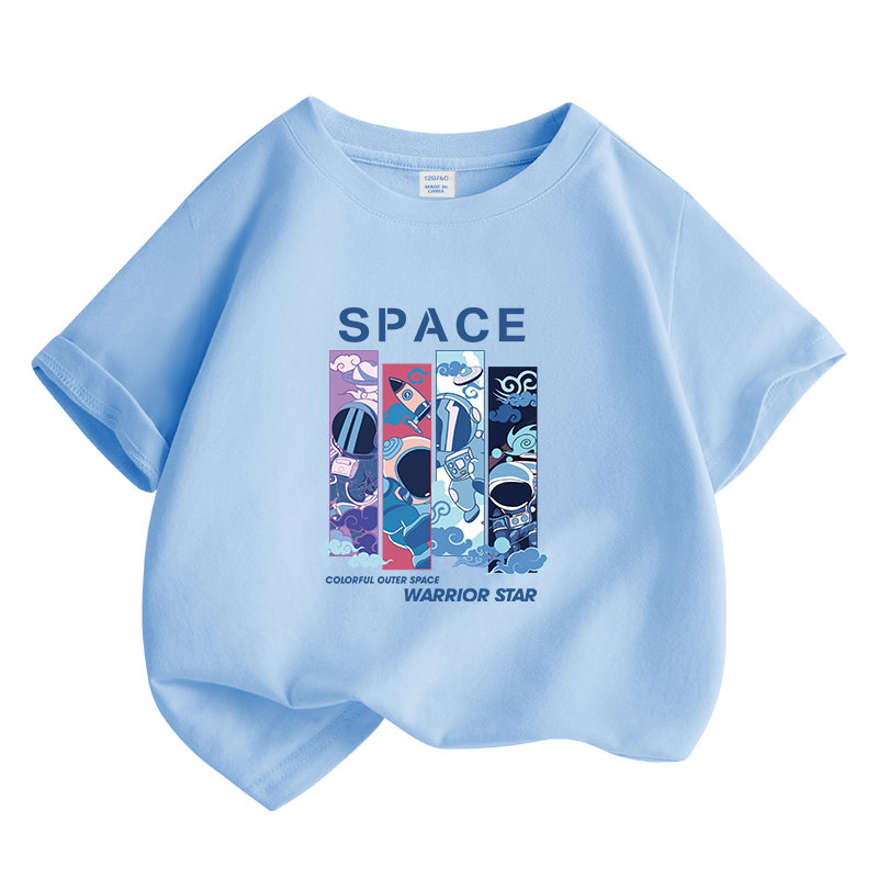 

Футболка детская Crew Neck тонкая WARRIOR, синий