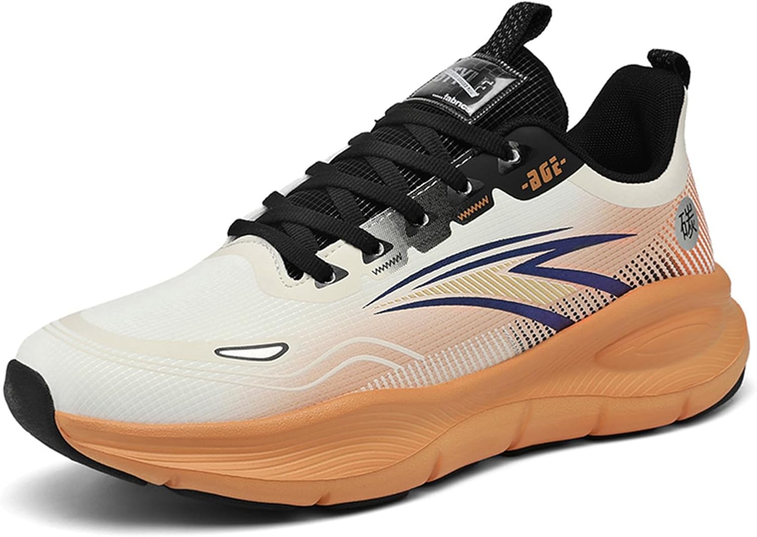 

Мужские спортивные кроссовки с толстой подошвой, осенние, противоскользящие, дышащие, амортизирующие кроссовки для бега Generic, оранжевый