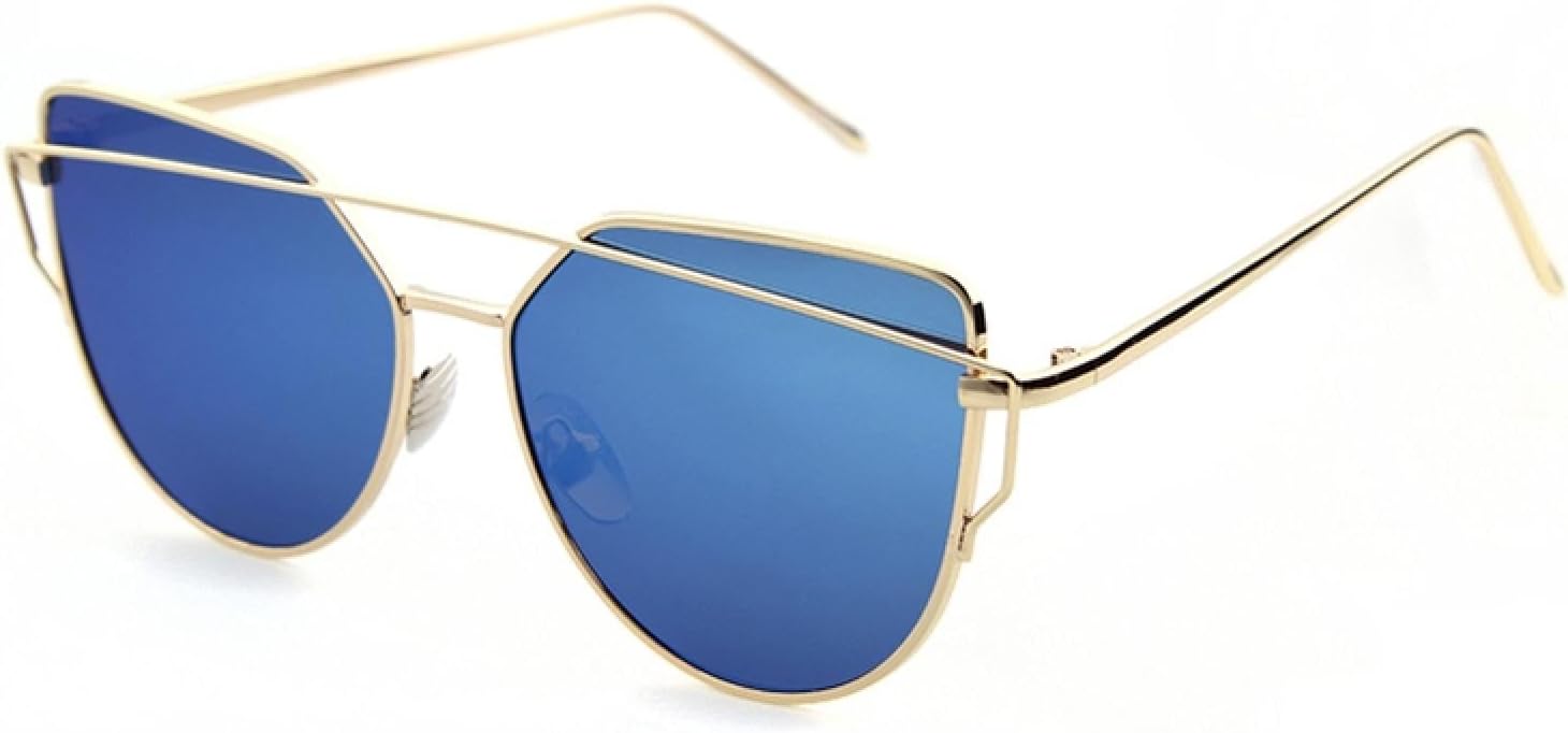 

Солнцезащитные очки с защитой UV400 | Линзы «кошачий глаз» цвета розового золота | для женщин и мужчин, для занятий спортом на открытом воздухе и вождения DSVIGF, C06 Gold Blue