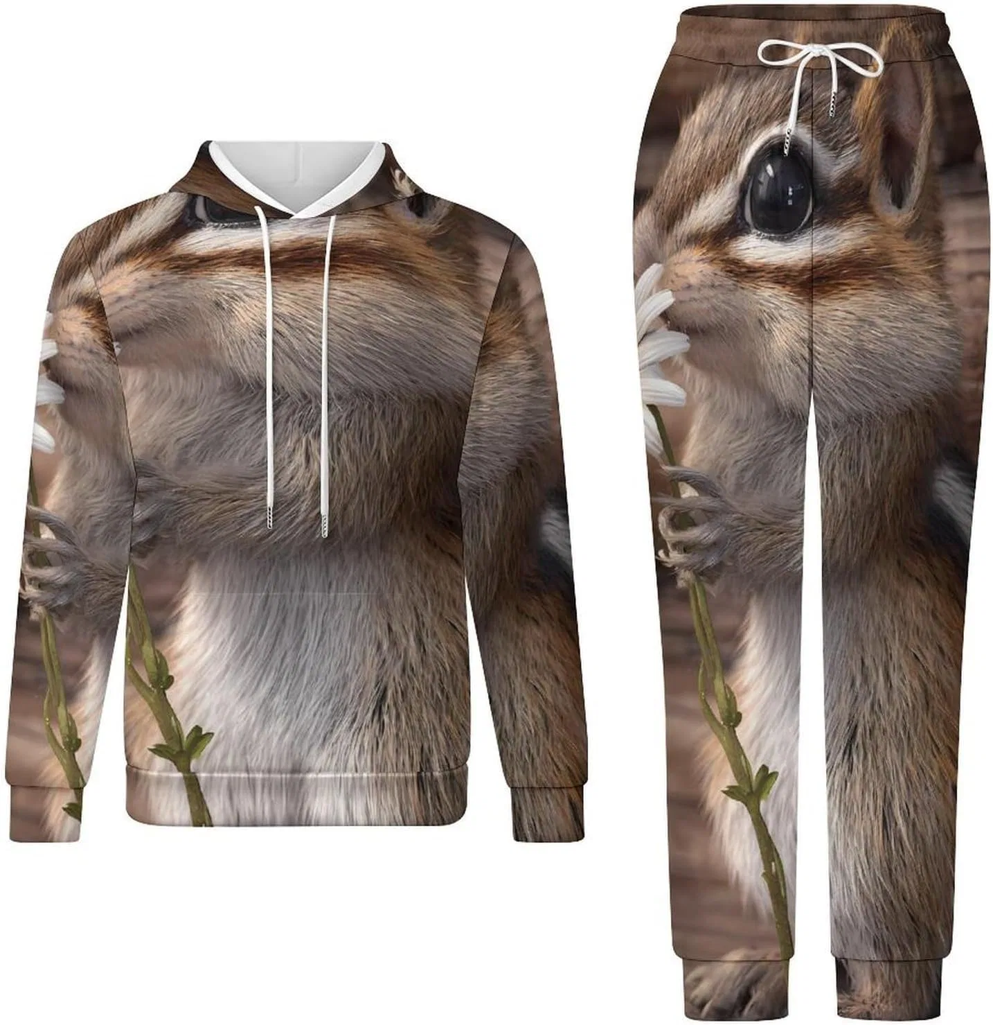 Женский спортивный костюм Chipmunk Holding Daisy Flower, 2 предмета, Style — фото 4