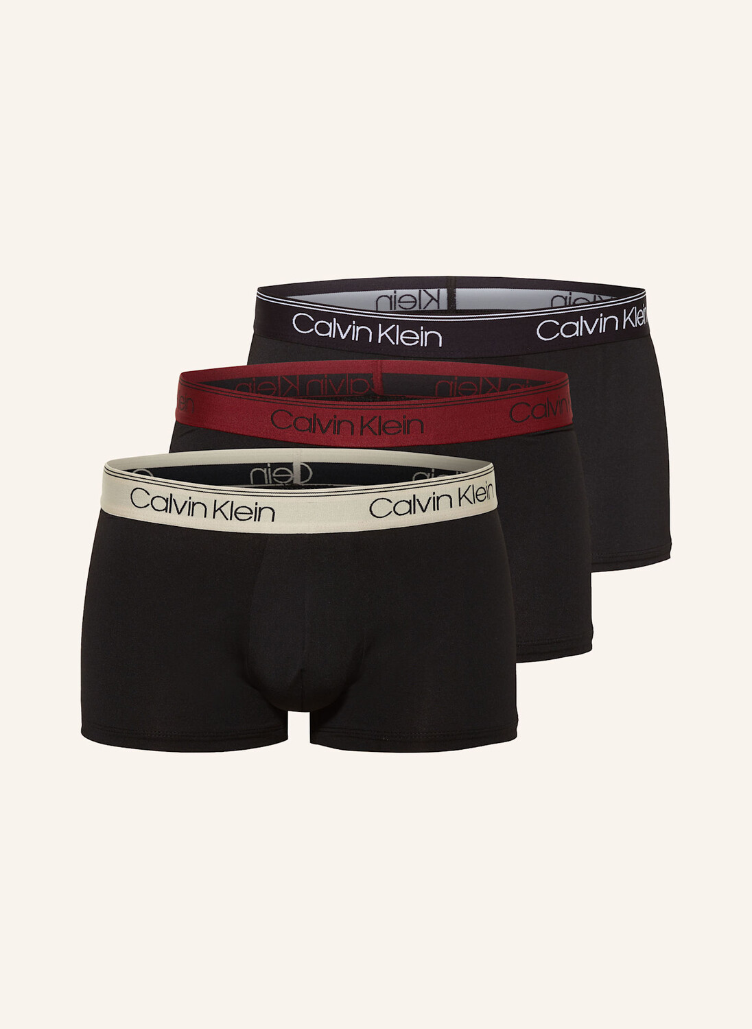 

Комплект из 3 боксеров Calvin Klein, цвет SCHWARZ/DUNKELROT/CREME