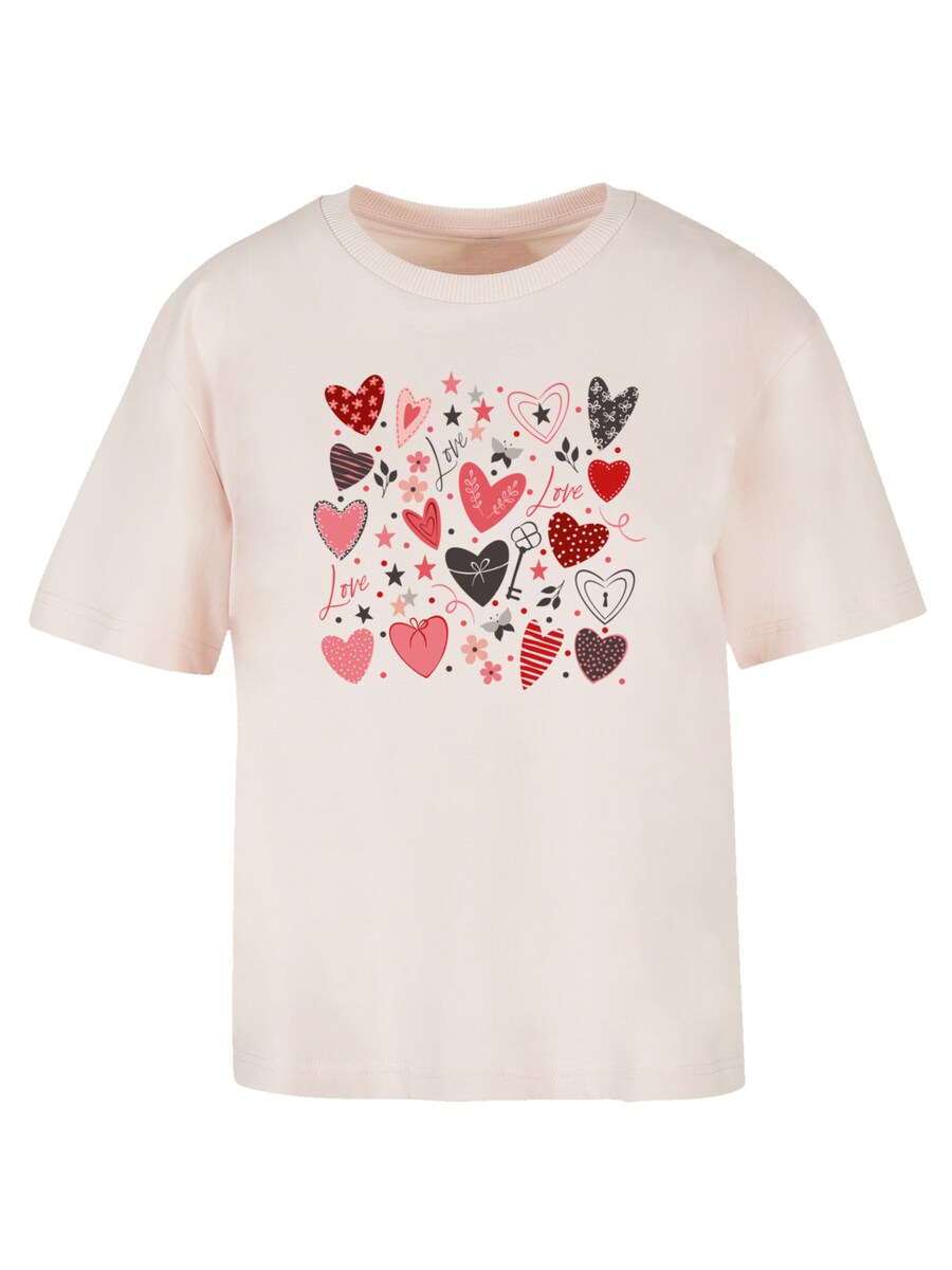 

Футболка F4NT4STIC Cute Herzen Variety Valentinstag, Pastel pink