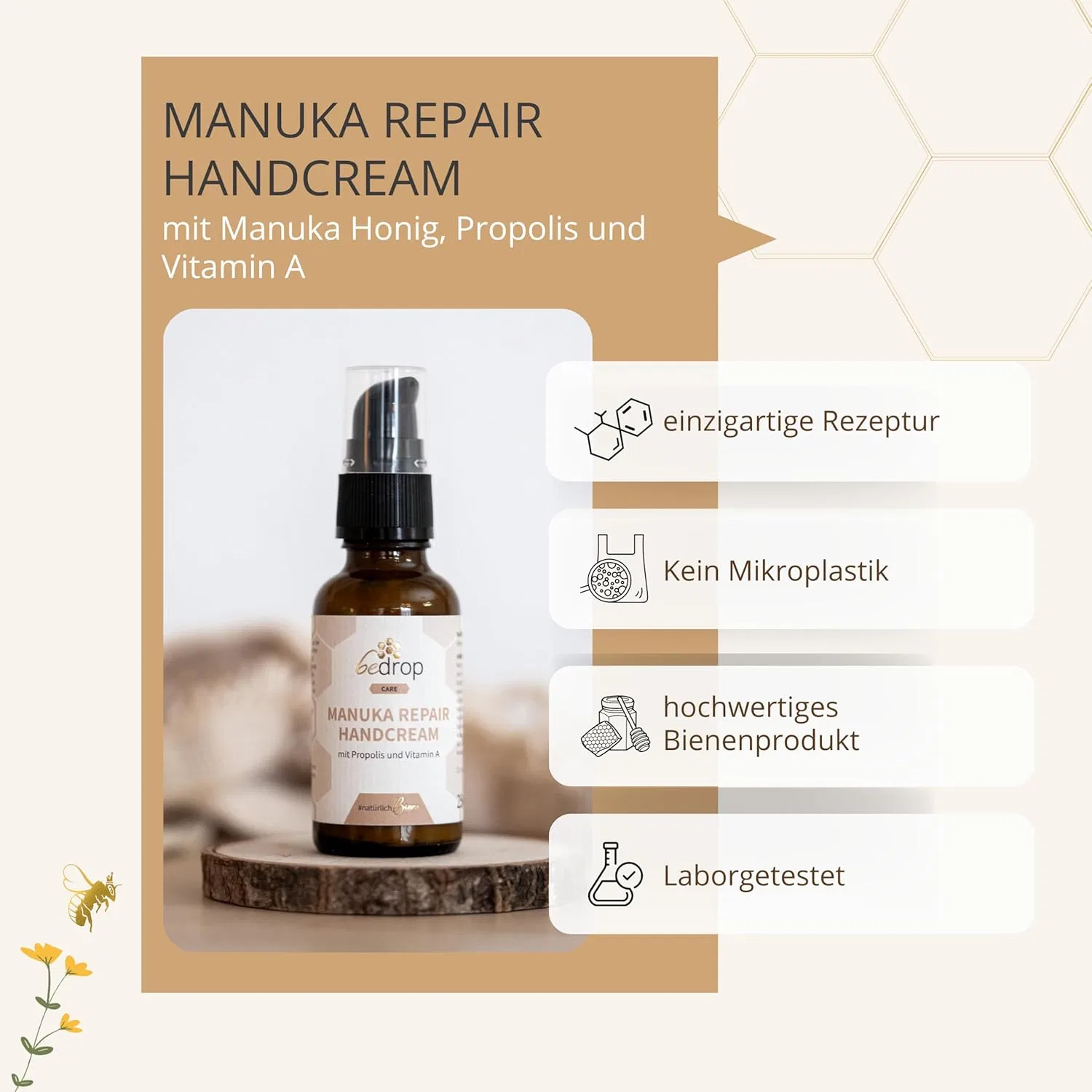 Набор увлажняющего крема для рук «Manuka Repair» от bedrop, 3 x 25 мл Bedrop — фото 3