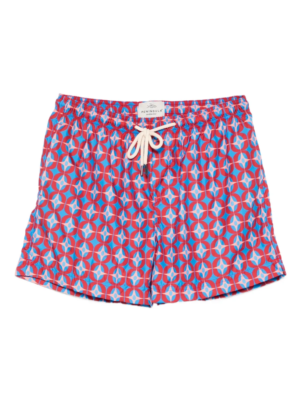 

Плавки-шорты с геометричным узором PENINSULA SWIMWEAR, красный