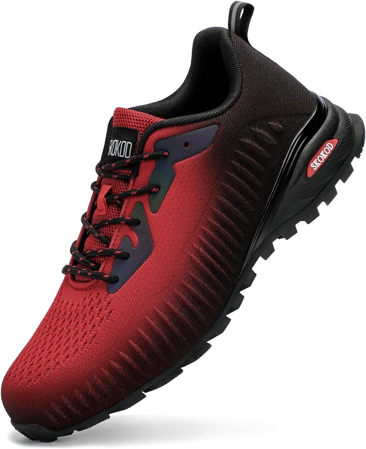 

Мужские кроссовки с металлическим носком, композитная защита, удобные, защищенные от проколов, легкие и непробиваемые кроссовки Skokod, черный/красный