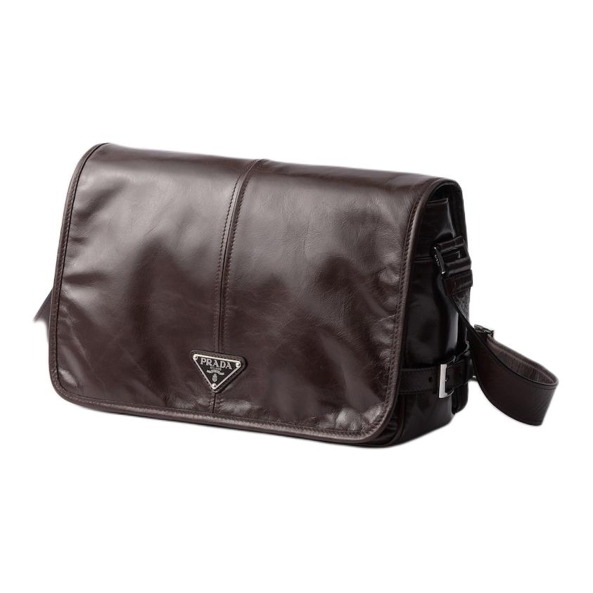 Мужская марокканская сумка через плечо из телячьей кожи Prada, basic set (bag+dust bag) — фото 2