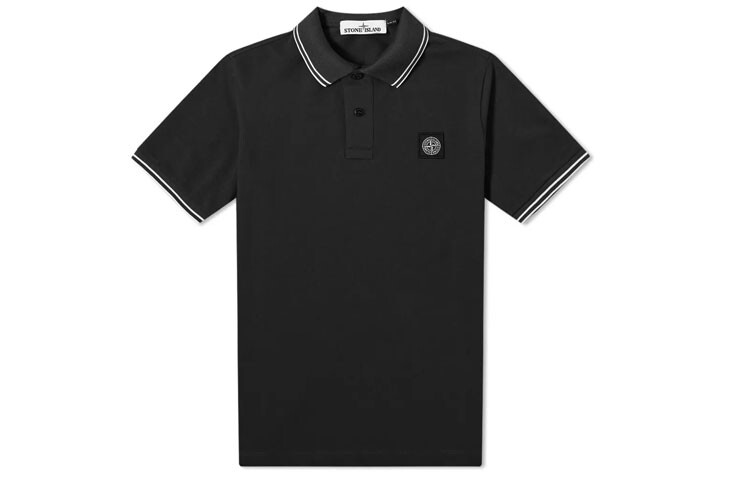 

STONE ISLAND Мужская рубашка поло, цвет Black