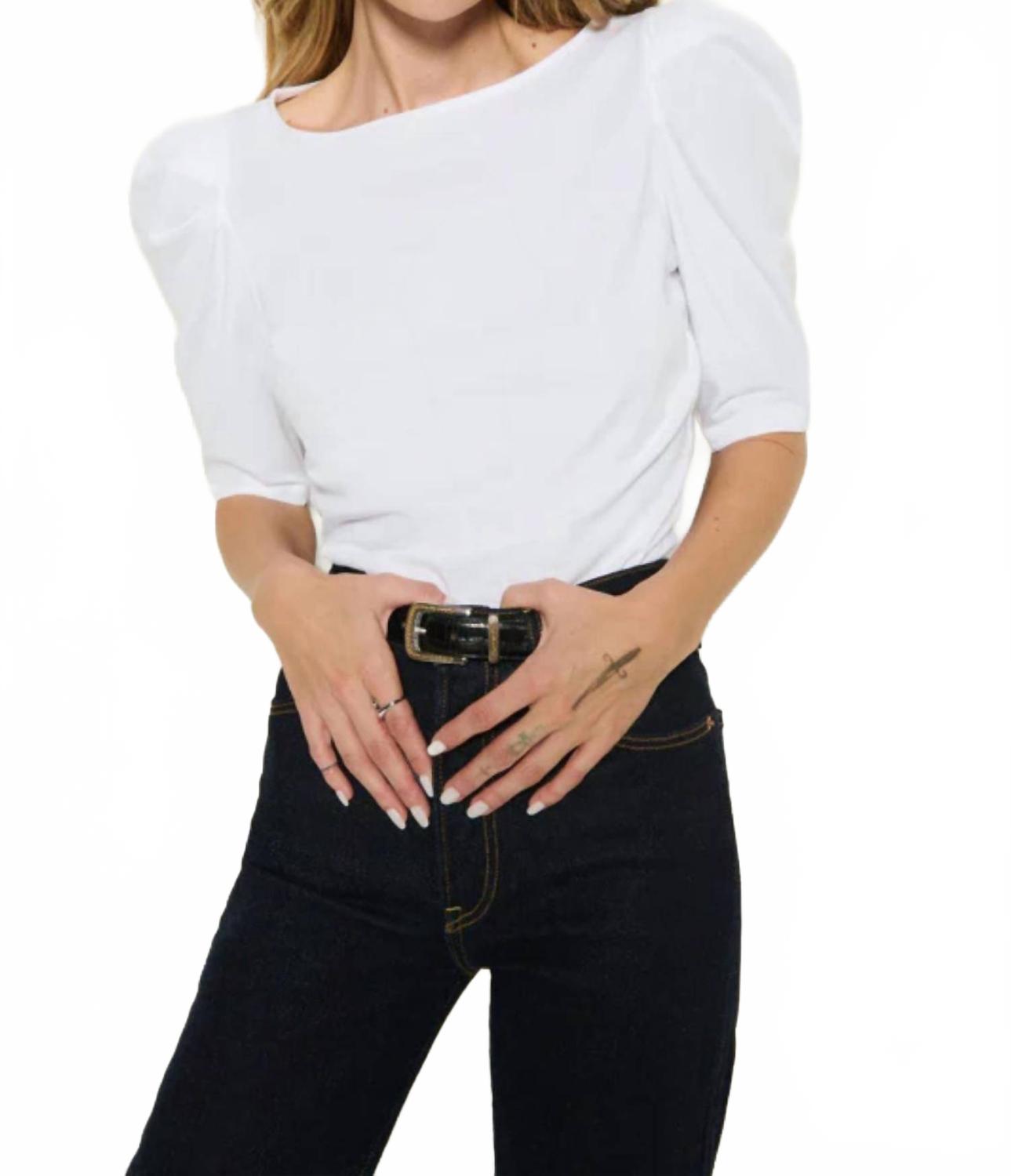 

Женский топ с лодочкой Emery в белом Nation LTD