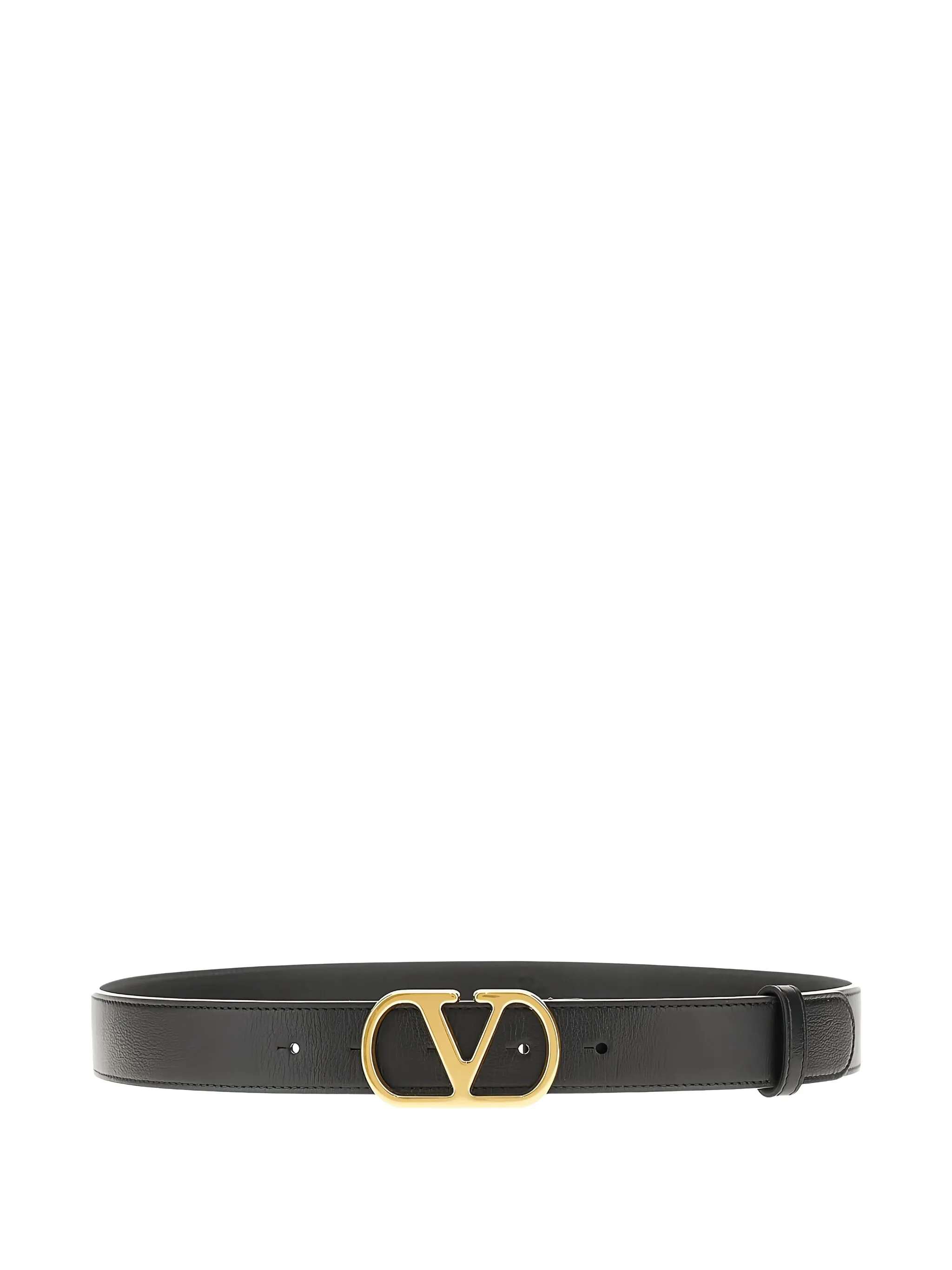 

Ремень с пряжкой с V-образным логотипом Valentino Garavani, черный