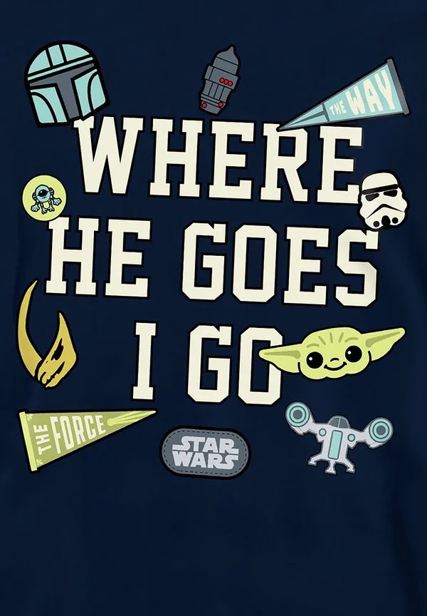 Звездные войны мандалорец грогу, куда он идет, значки, худи Star Wars, Dark Blue — фото 3