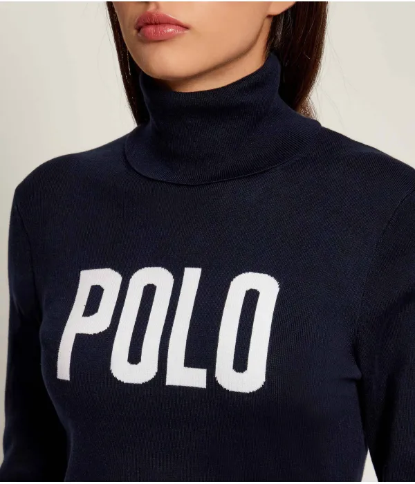Водолазка Slim fit Polo Ralph Lauren, синий — фото 4