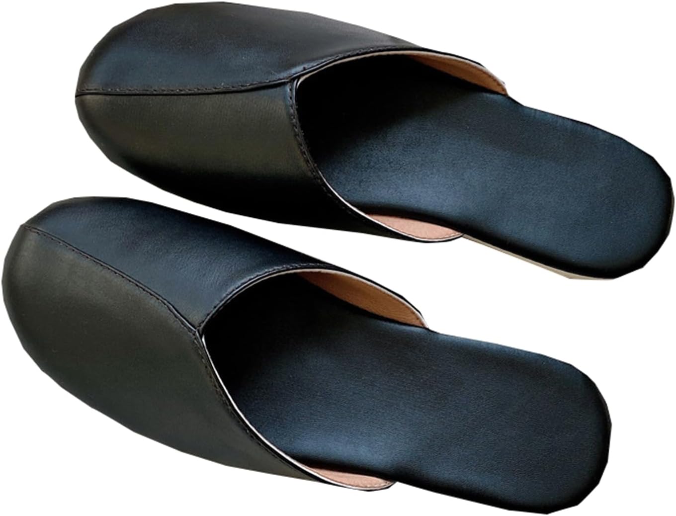 

Мужские домашние тапочки из натуральной кожи с амортизирующей стелькой из мемори-фоам Abborora, черный