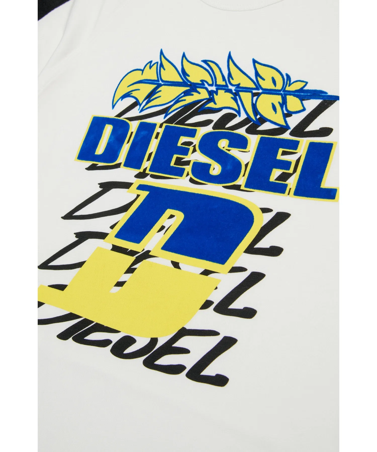 Детская футболка DIESEL TROXTSTRIPE с принтом — фото 4