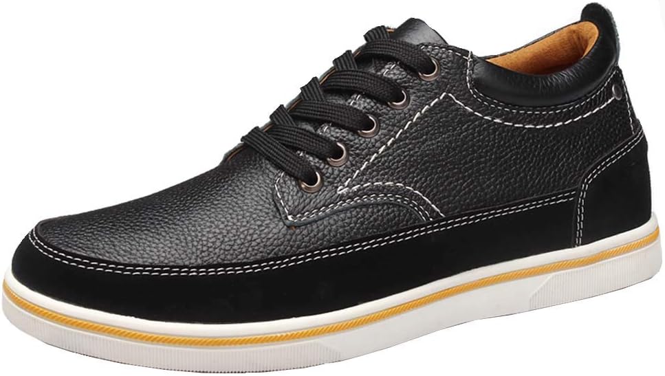 

Мужские невидимые обувные подъемники, увеличивающие рост на 6 см, кожаные и замшевые оксфорды с шнуровкой и декоративной строчкой Cerythrina, черный