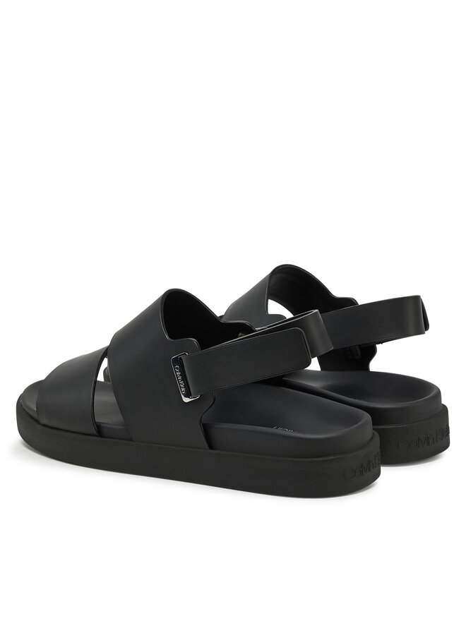 Сандалии Calvin Klein Flat Adj Sandal Eyelet HW0HW02488, черный — фото 3
