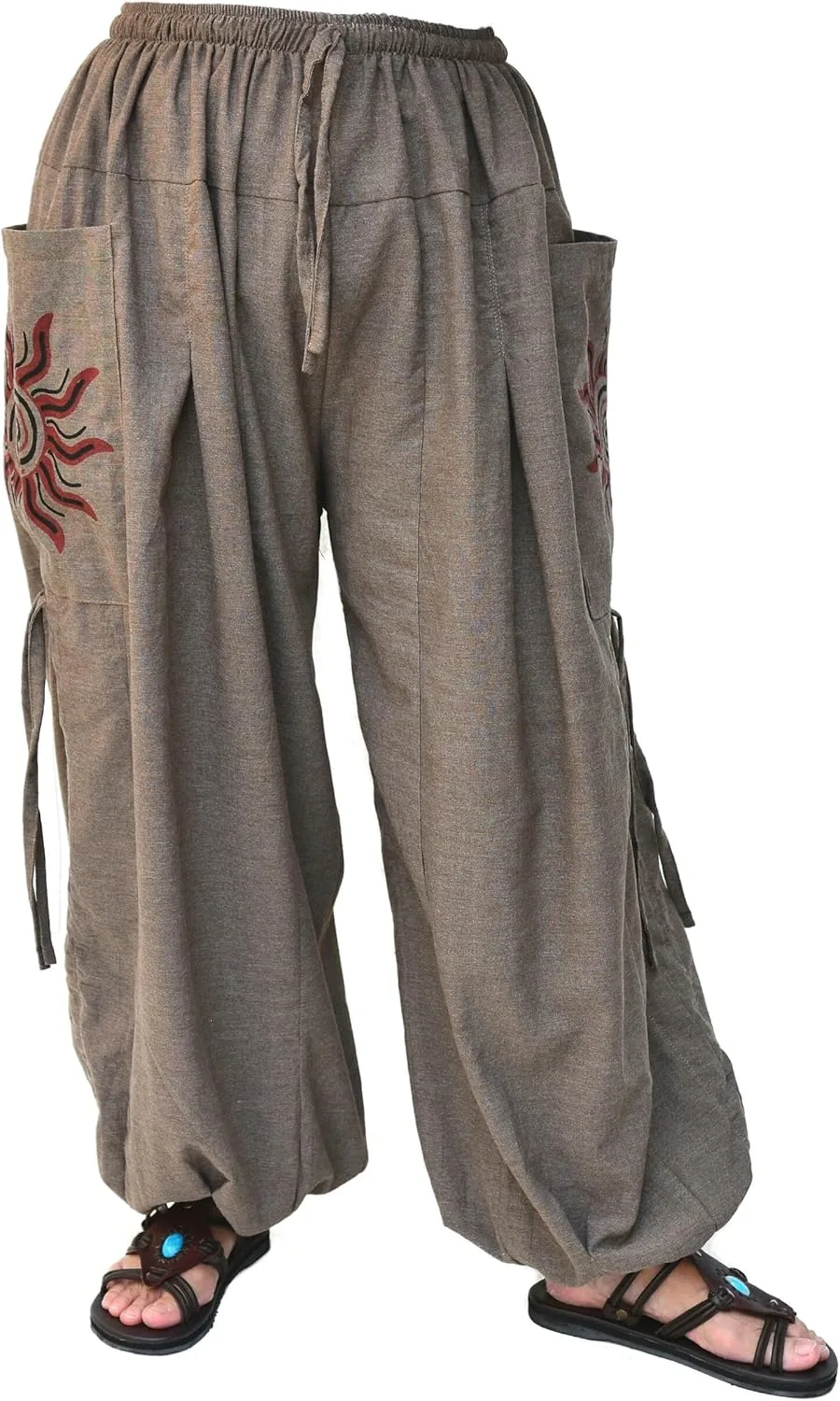 

Siamrose Casual Yoga Harem Pants для мужчин и женщин, мешковатые, с регулируемой длиной и 2 карманами