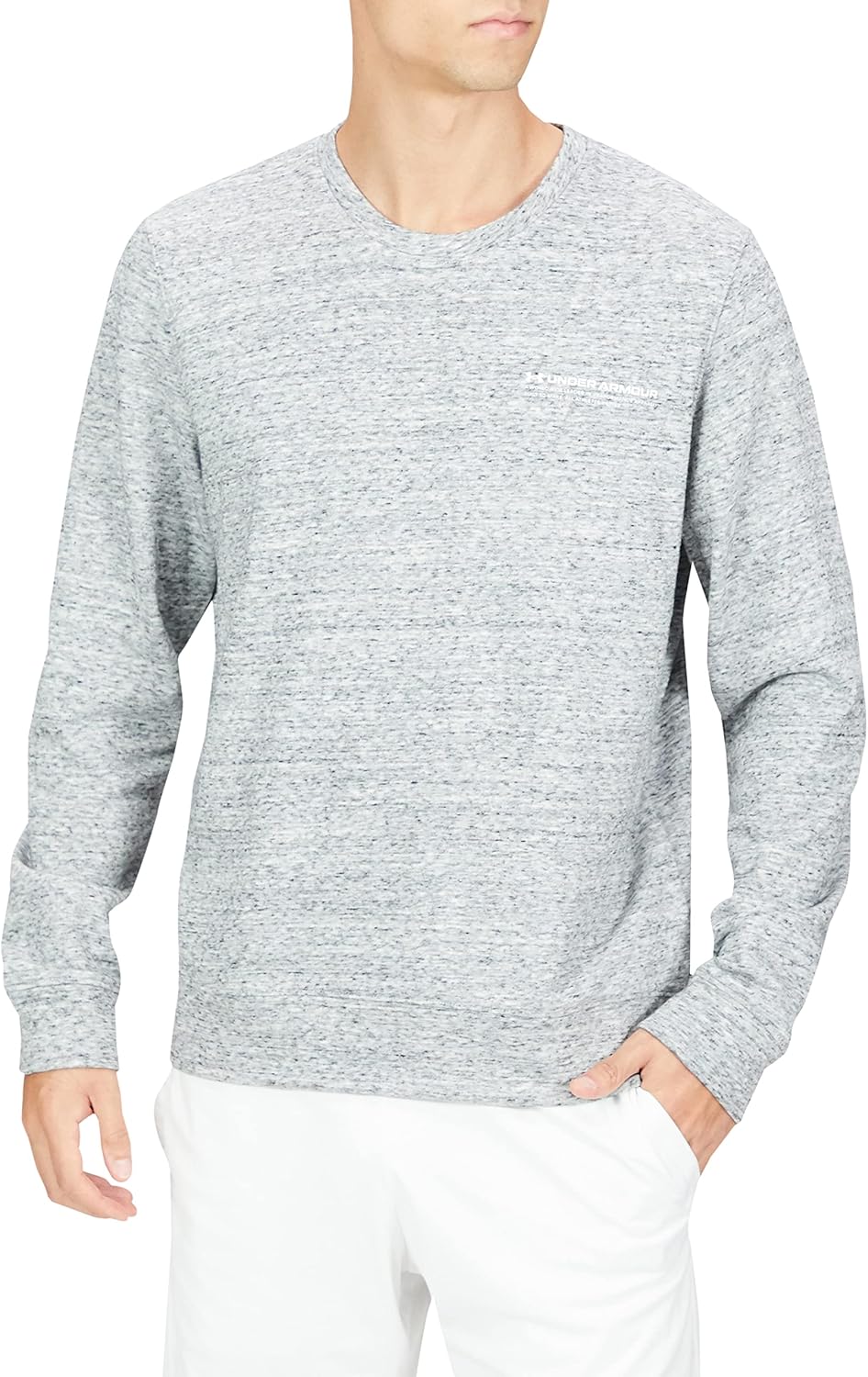 

Толстовка Under Armour Men's Rival Terry Logo Crew Neck, (112) Onyx White/Onyx White