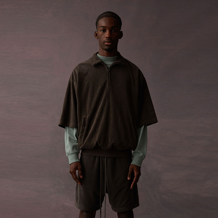Толстовка Fear of God Essentials Drop2 SS23 Half-Zip Sweatshirt 'Off-Black' 125BT224090F, черный — фото 4