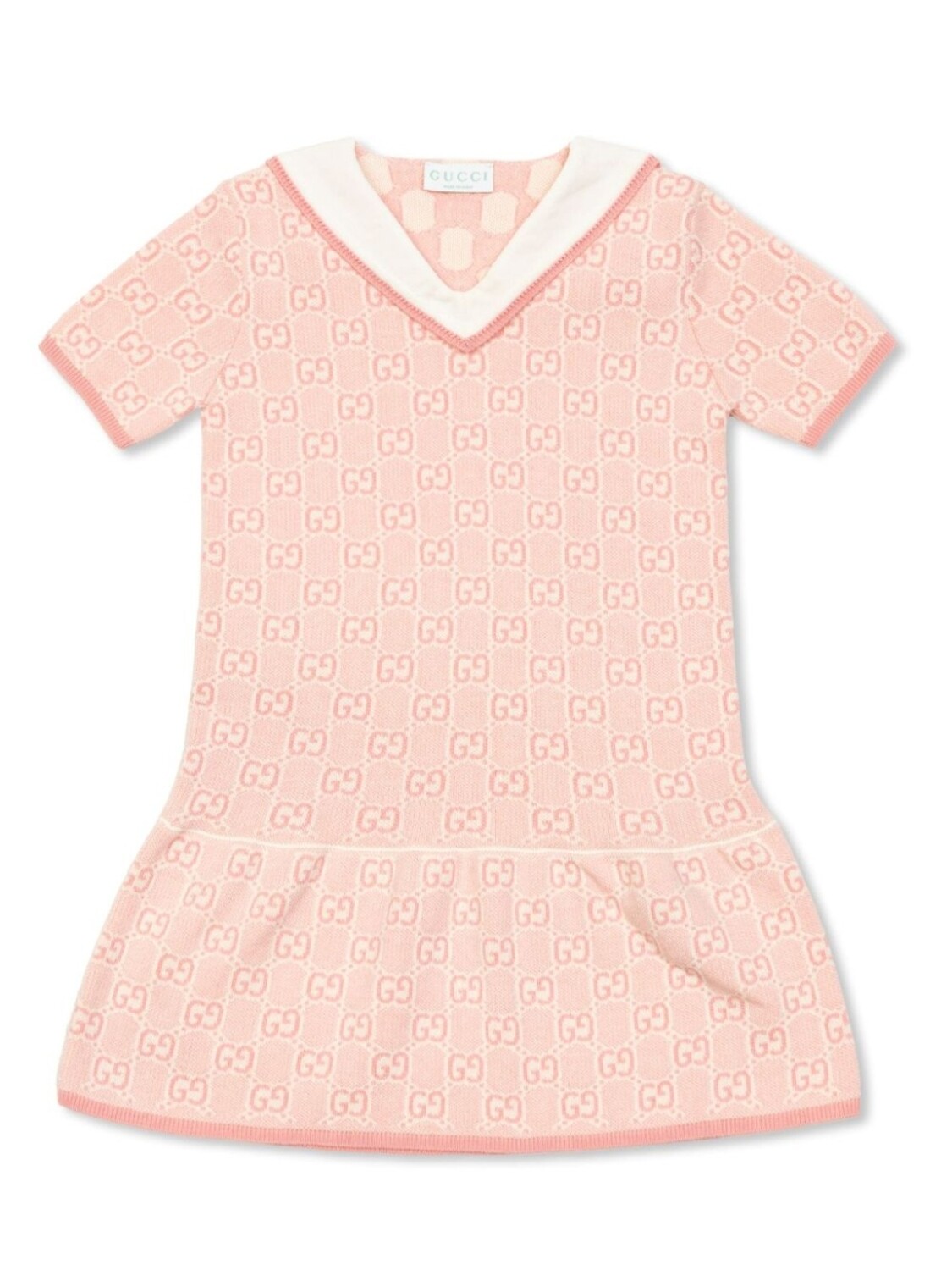 

Платье Gucci Kids GG из хлопка, розовый