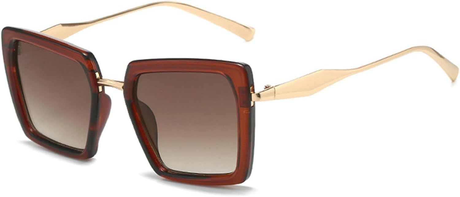 

Мужские солнцезащитные очки квадратной формы, модные солнцезащитные очки с леопардовым принтом, женские солнцезащитные очки в стиле панк с градиентным переходом цвета 3226 Melrose, Brown