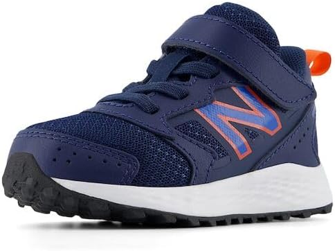 

Кроссовки New Balance детские унисекс Fresh Foam 650 V1 с эластичными шнурками и верхней застежкой, синий/оранжевый