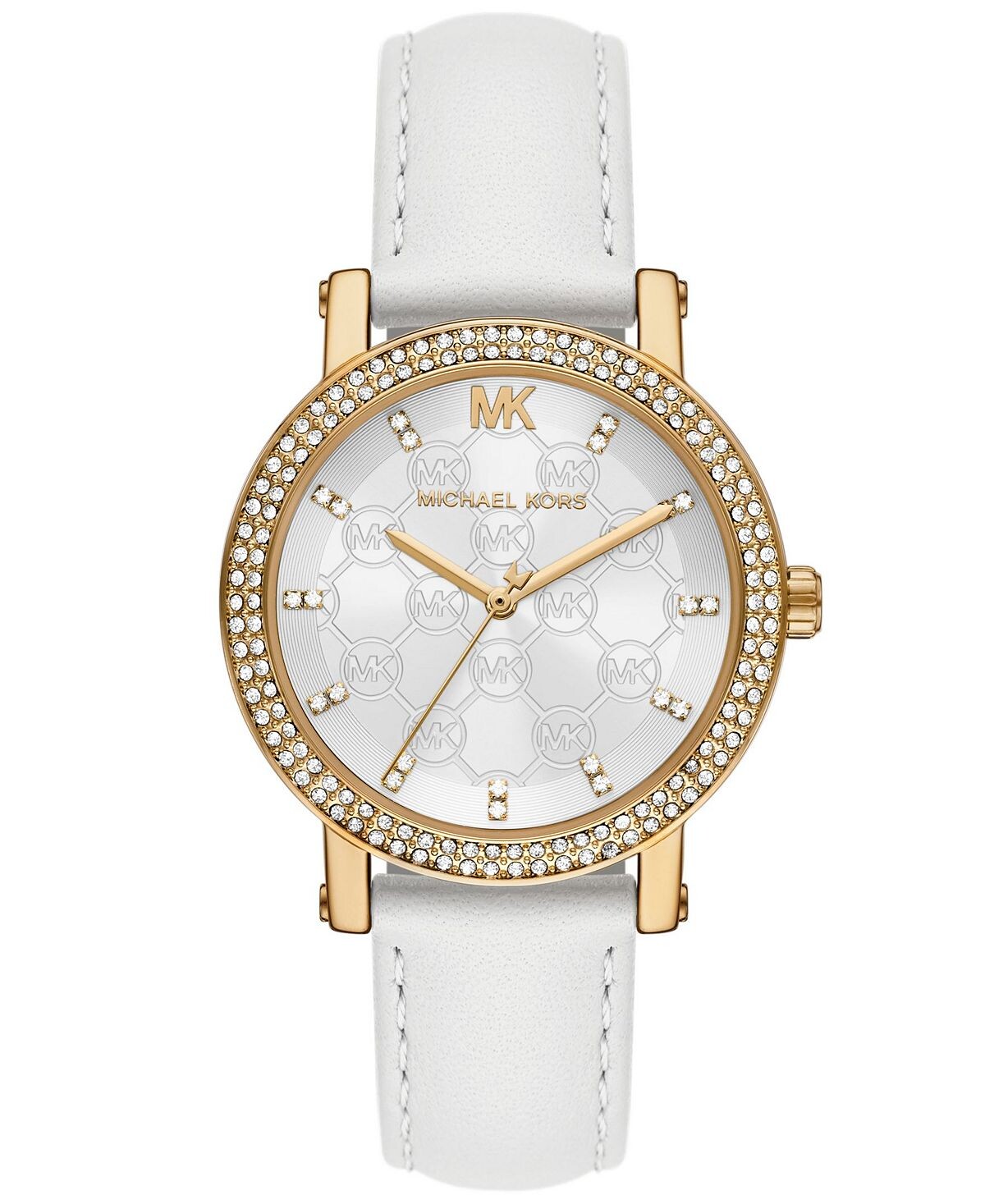

Женские белые кожаные часы Corey с тремя стрелками, 38 мм Michael Kors, белый