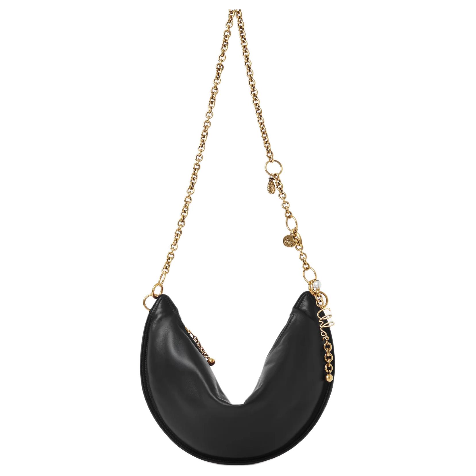 

Chloé Сумка через плечо из ягненка женская черная