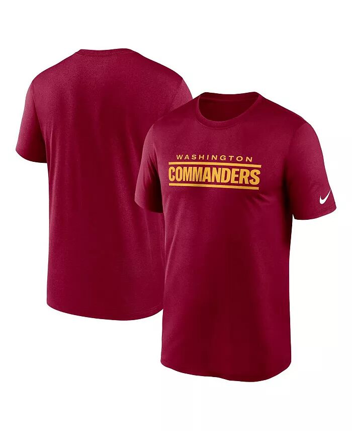 

Футболка мужская бордовая Washington Commanders Legend Wordmark Performance Nike