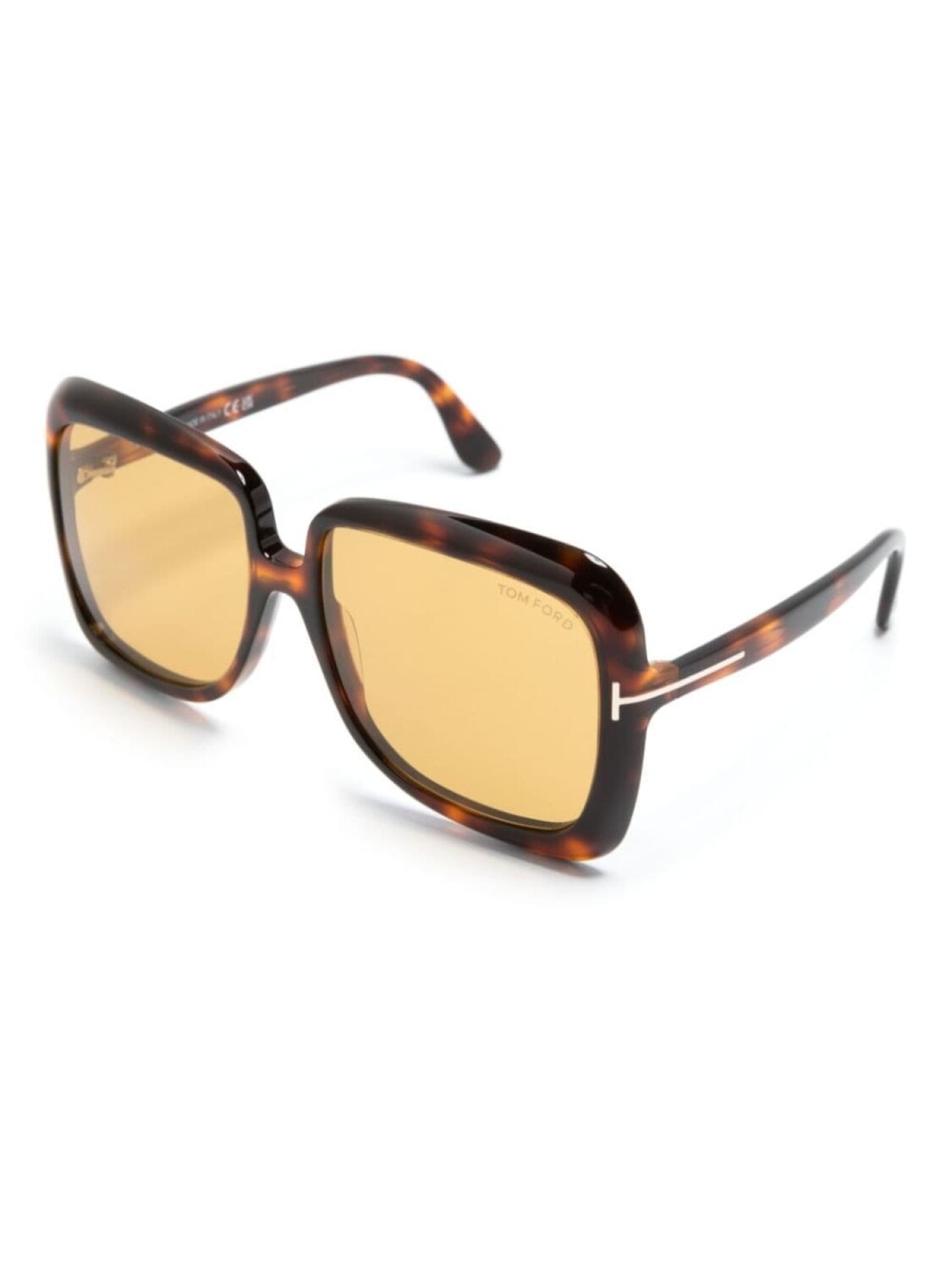 

TOM FORD Eyewear солнцезащитные очки в массивной оправе, коричневый
