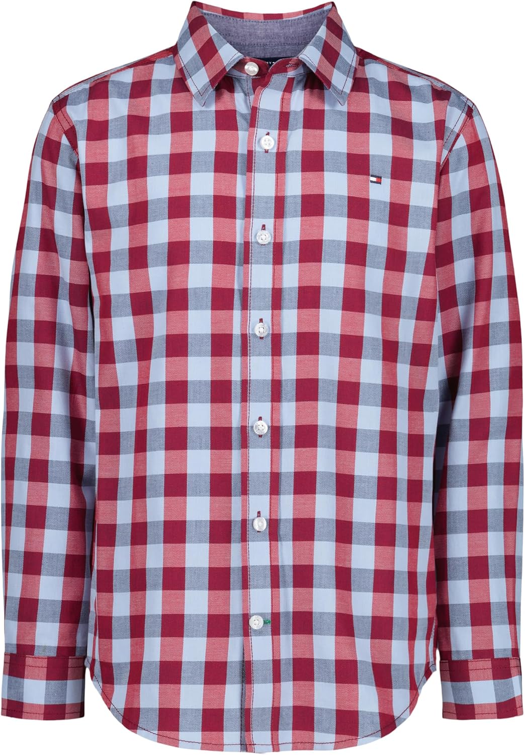 

Рубашка Tommy Hilfiger для мальчиков с длинным рукавом, легкая и дышащая., Scooter Red Check