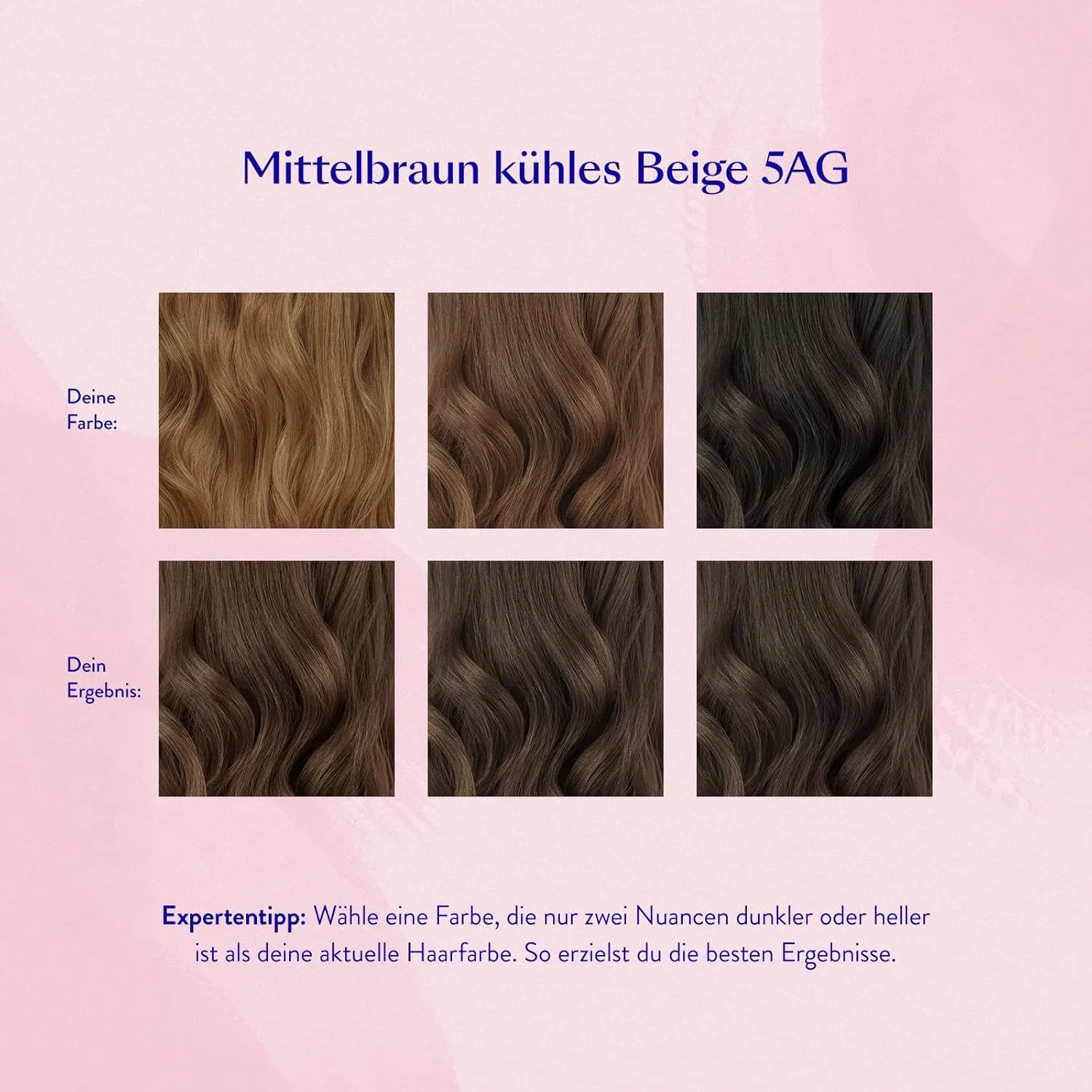 Набор для перманентного окрашивания волос Esalon, Medium Brown Cool Beige 5Ag — фото 4