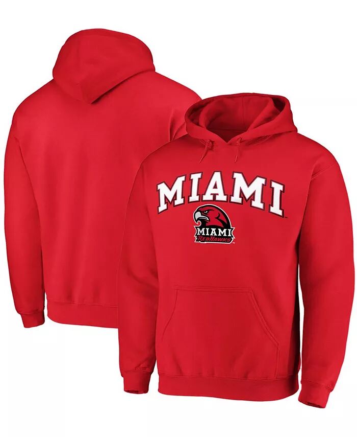 

Мужская красная толстовка с капюшоном Miami University RedHawks Campus Fanatics