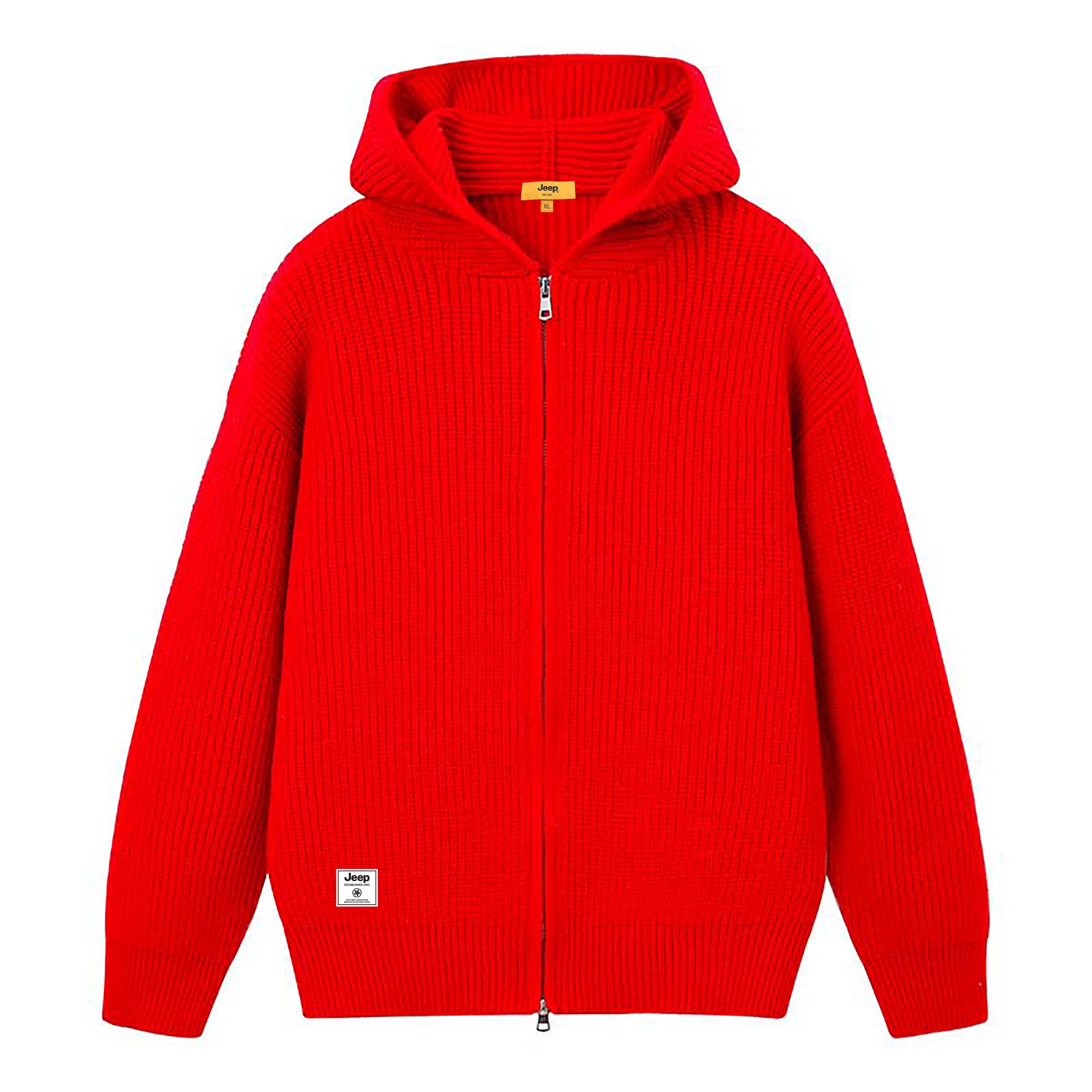 

Толстый кардиган с капюшоном унисекс Jeep, red