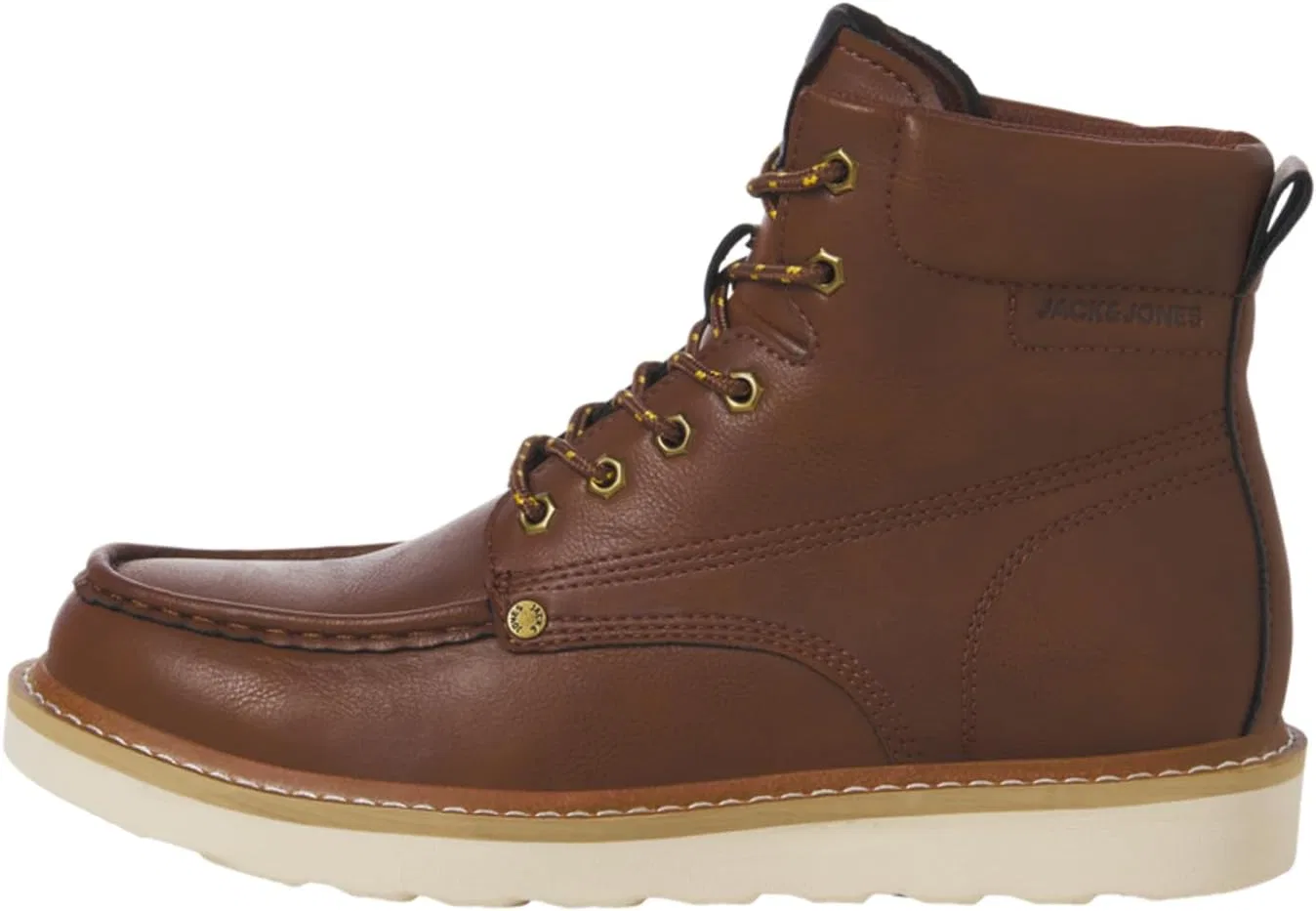 Мужские мокасины JACK & JONES Jfwarchway из искусственной кожи на шнуровке, Brown