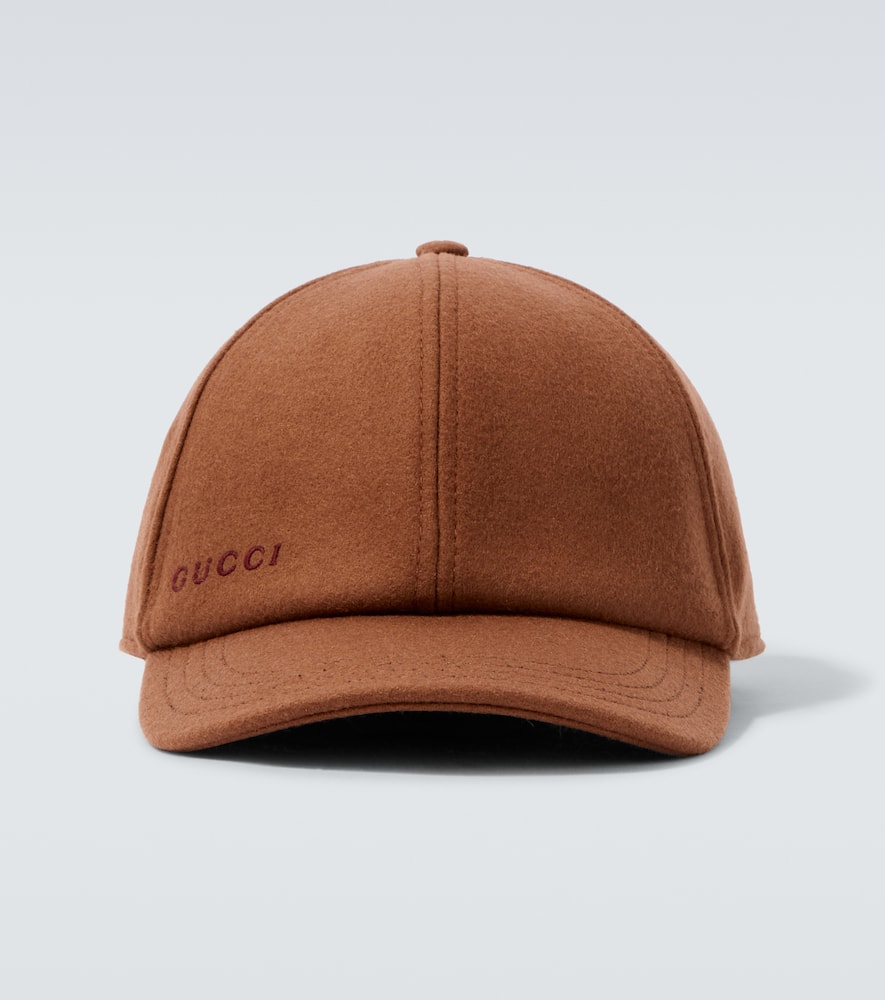 

Бейсболка из шерсти с логотипом Gucci, Brown/Dark Green