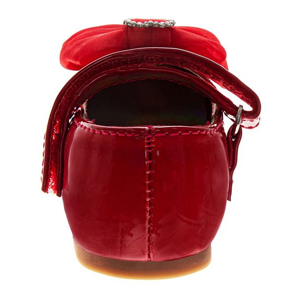 Туфли для девочек patent finish glossy formal special occasion infant support Josmo, Red Patent — фото 3