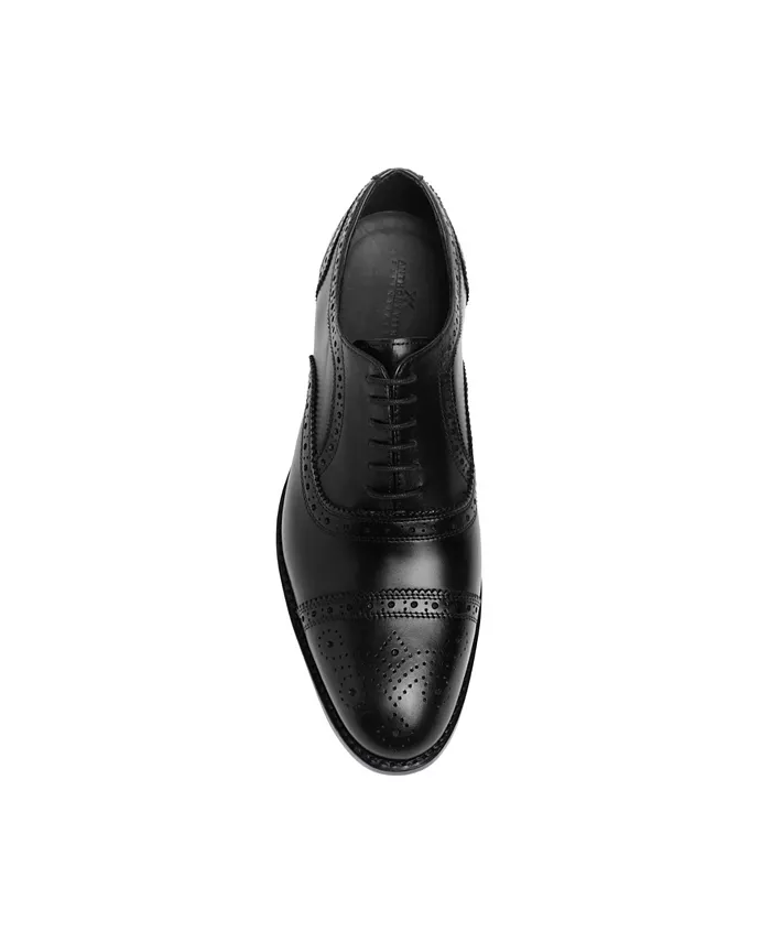 Мужские оксфорды Ford Quarter Brogue на кожаной подошве со шнуровкой Anthony Veer, черный — фото 4