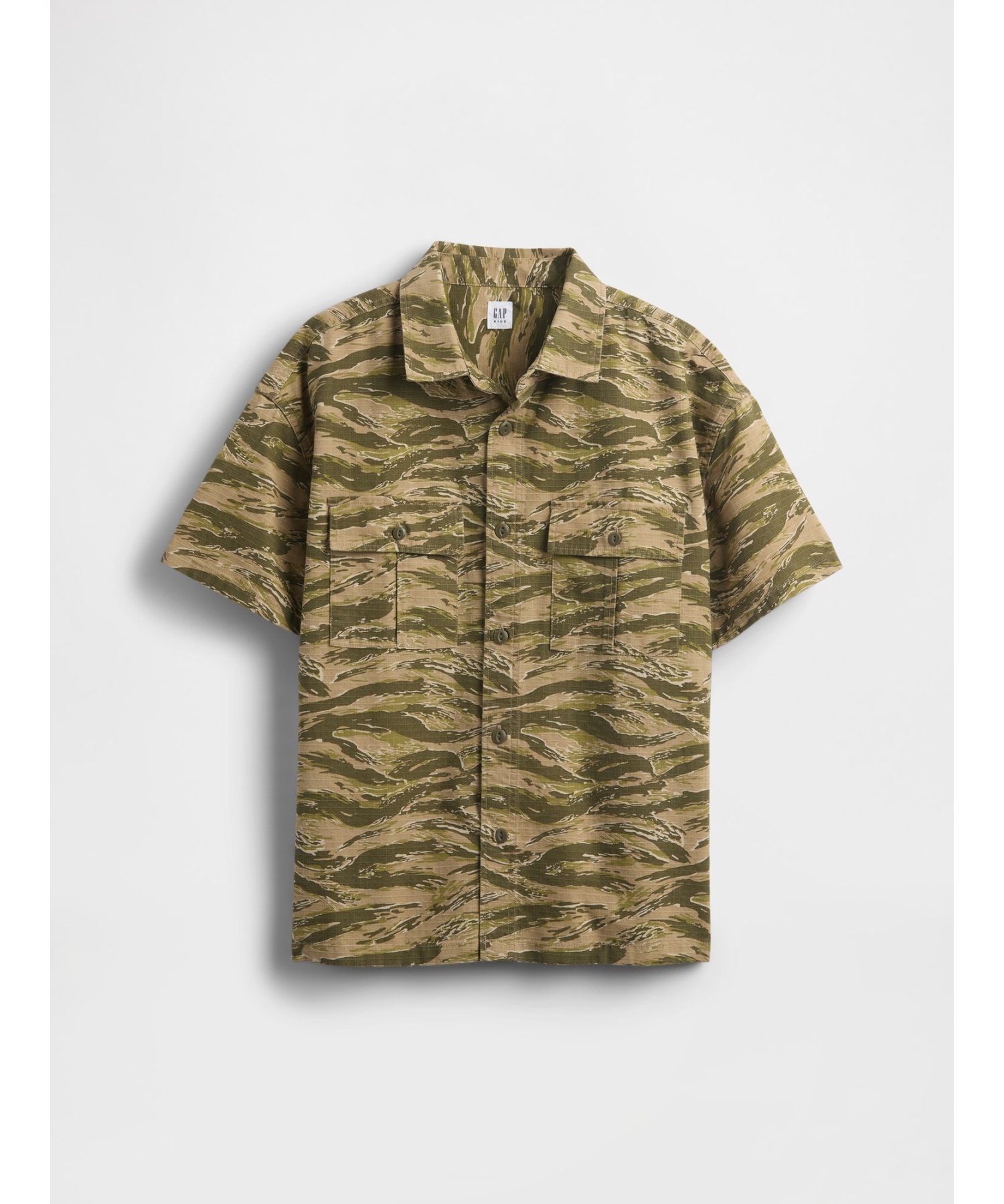 (K) Рубашка из рипстопа для работы в экстремальных условиях (детская) GAP, GREEN_CAMO — фото 2