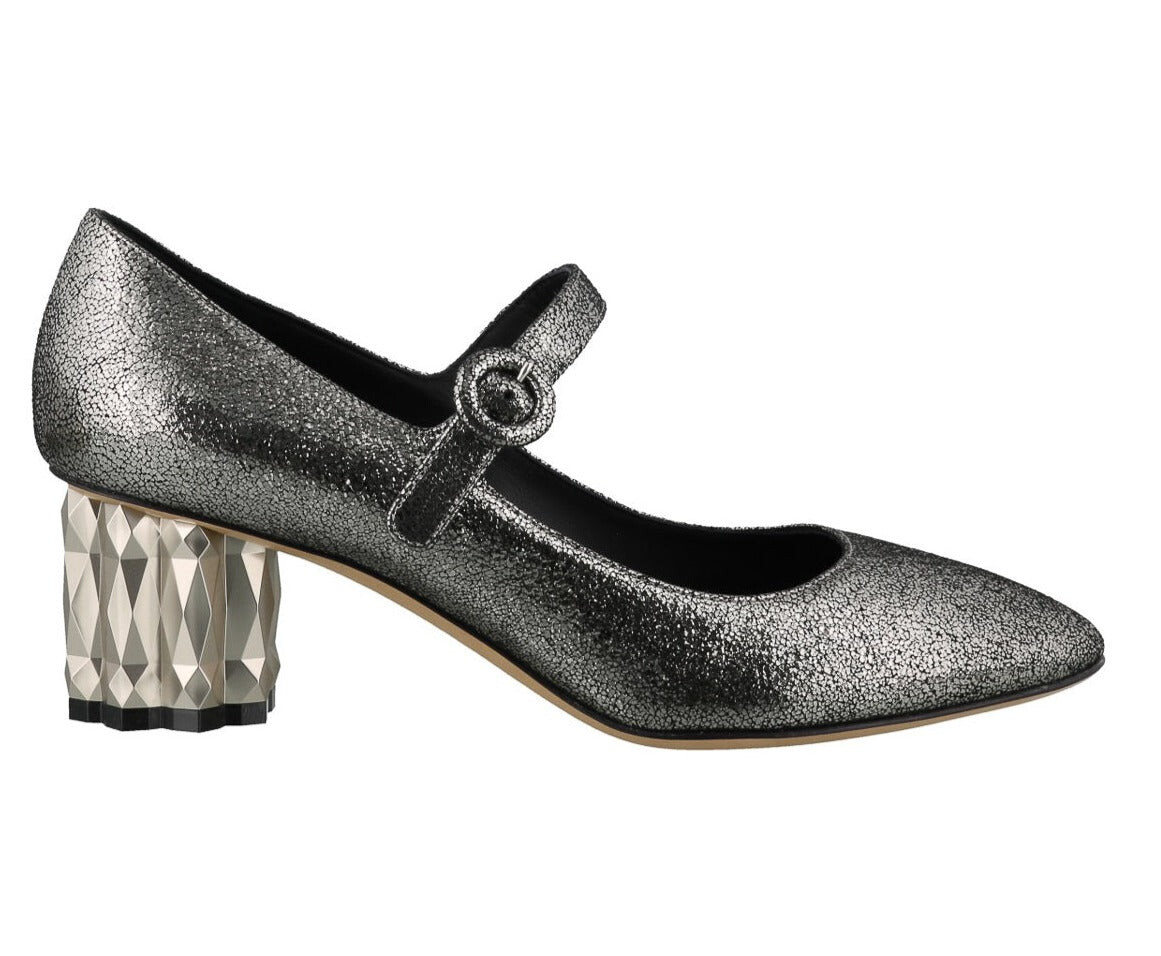 SALVATORE FERRAGAMO Женские туфли Ortensia 718282 Серебристые, мультиколор — фото 4